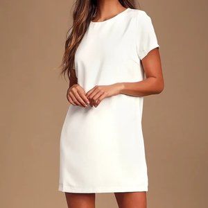 Lulu’s - Ivory Shift and Shout Mini Dress
